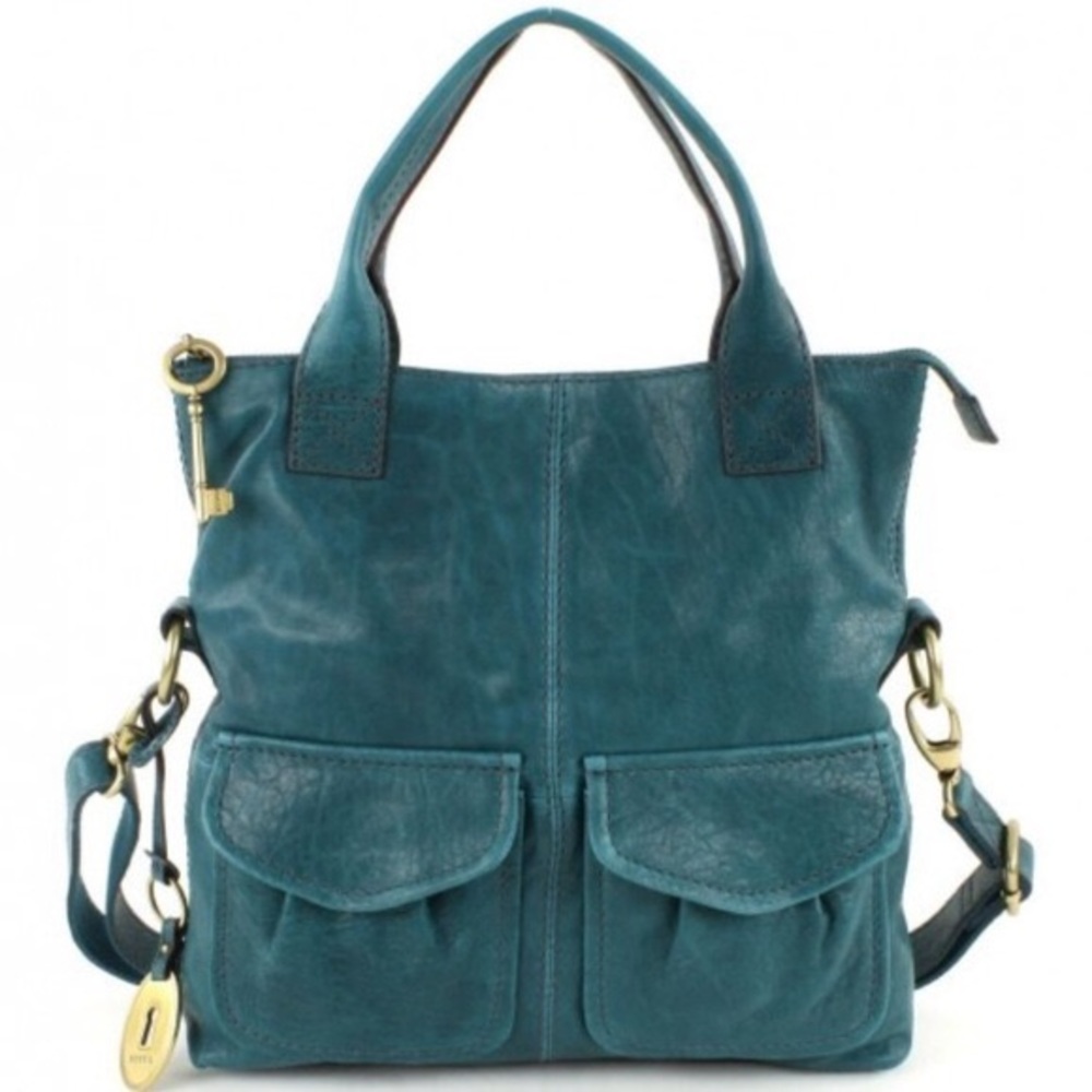 [Fossil] Blue Modern Cargo Convertible Tote